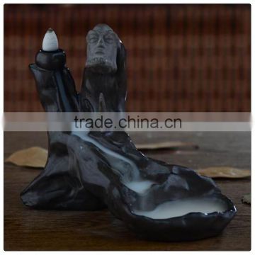 Home decoration white Fengshui Human Mascot Incense Burner - Ceramic Holder