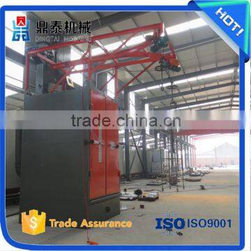 Advanced dustless hook type shot blasting machine, shot blasting machine for gas cyclinder