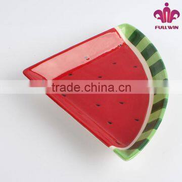 Cheap Bulk Ceramic Triangle Plate With Watermelon photo-4