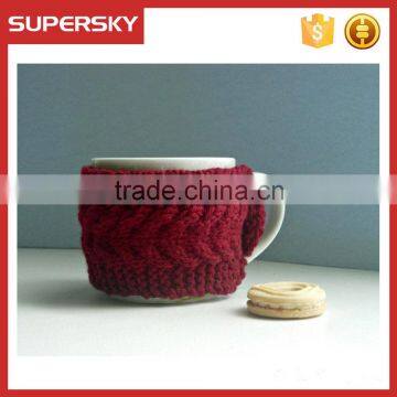 V-67 Warming crochet knitted cosy sleeve cup mug sweater