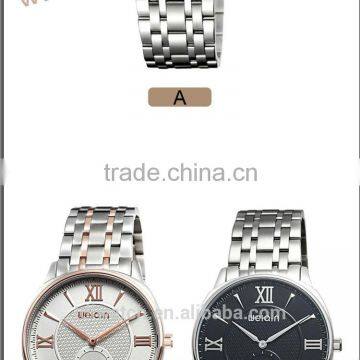 WEIQIN W2263 slim case couple watch /thin steel watch