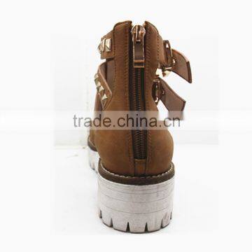 Women Spike Shoes Studded Rivet High Top Flat Shoes photo-5