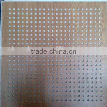 acoustic gypsum ceiling tiles with wood grian pattern