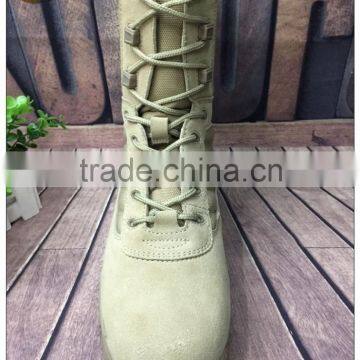 Leather Upper Rubber Boots Army Military Combat Boots photo-2