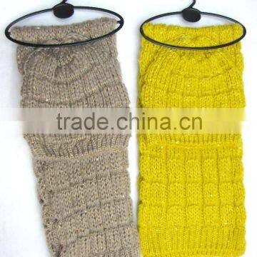 wholesale checkered design knitted hat and scarf sets