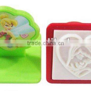 Flower Shape Plastic Paddle Stamp