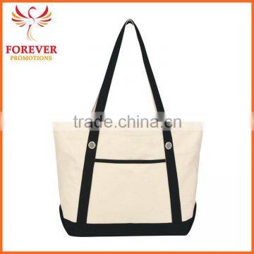 New Design Cheap Cotton 12 OZ. Custom Logo Canvas Shopper Tote Bag photo-2