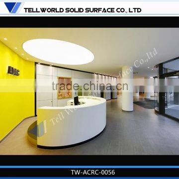 Acrylic Solid Surface Office Workstation Modern,White Lacquer Reception Desk,Hair Salon Reception Cashier Desks