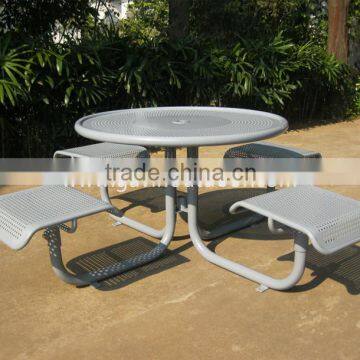 Perforated outdoor steel picnic table frame metal picnic table legs                        
                                                                                Supplier's Choice