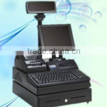 12" inch lcd POS terminal ( with printer, scanner, cash drawer together) hot sell retail POS !