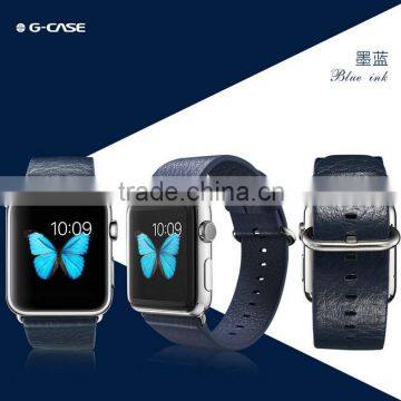 G-CASE Classic Button Strap Leather Watchband for apple