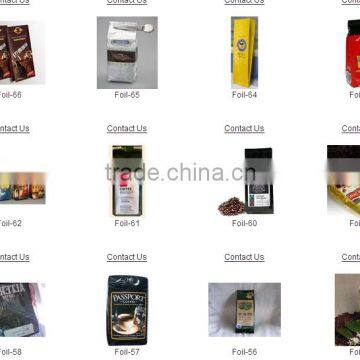 high quality food grade aluminium foil coffee bags with custom design