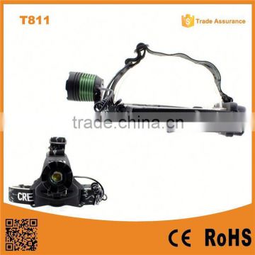 T811 New XML T6 10w LED Head Lights Lamp camping&hiking 10-watt t6 led headlights