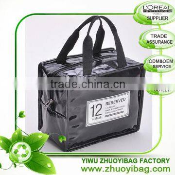 Fashion Glossy PVC Cooler Tote Bag insulated Food ZY218