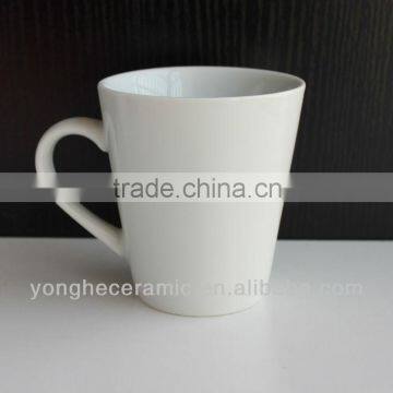 Printable Small white ceramic mug V shape