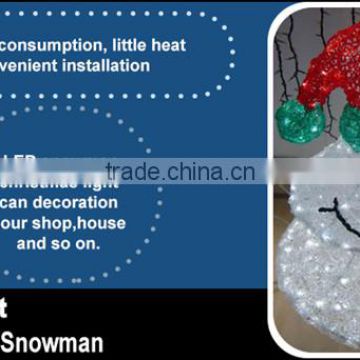 Fancy moving christmas snowman with high quality outdoor light up snowman Chinese snowman marker