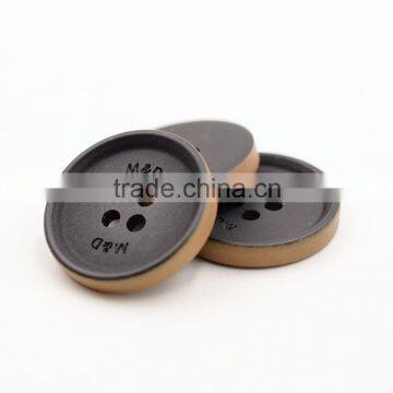 Fantastic Red and Black Square Holes Resin Button