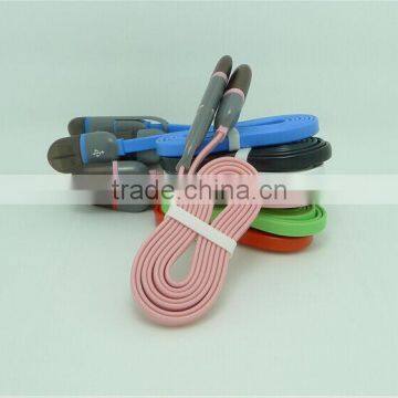 2016 Most Popular 1 Meters Long 2 in 1 Flat Usb Cable