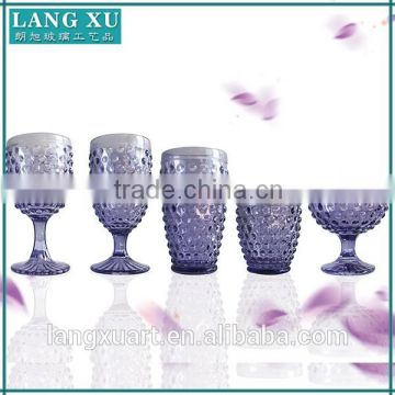 wholesale high quality handmade wholesale table colored drinking glassware sets