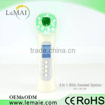 Face Lifting  Anti-Redness Multi Functional Beauty Equipment 5 In 1 Facial Ultrasonic Cleaner Sonic Facial Brush Ultrasonic Cleaner Medical CE photo-6