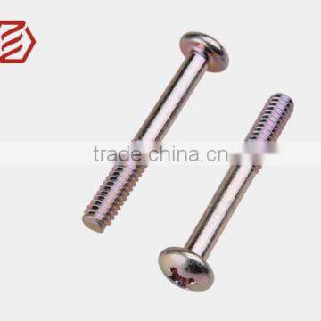 Pan head plum groove half tooth color zinc plated screw