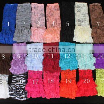 Hot Sale!! Fashionh lace leg warmer with ruffle on the bottom