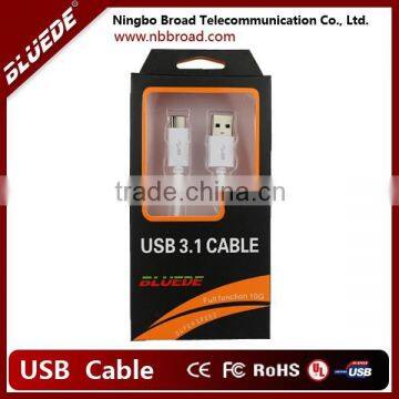 2015 USB 3.1 Cable Type C Male to A Male ABS