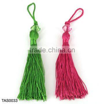5cm Hang Acrylic Beads Silk Tassel Moroccan Silk Tassel For Jewelry In Tassel Fringe