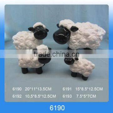 Big size lovely ceramic sheep decoration with black face