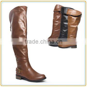 Sexy Ladies Round Toe Boots Women Over the Knee Riding Flat Boots photo-3