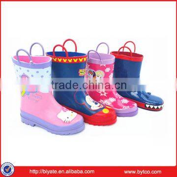 Hot sale top quality flat half knee natural children rubber rain boots                        
                                                Quality Choice