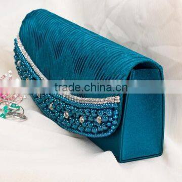 Ladies Beaded Evening Clutch Bag With Rhinestone photo-2