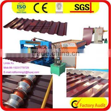 Aluminium/steel trapezoidal roofing sheet making machine