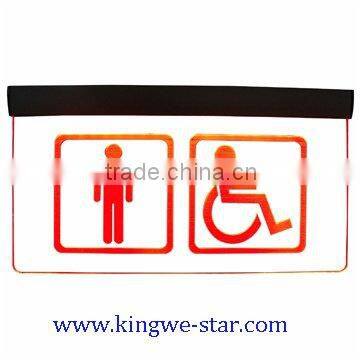 Led Toilet Edge-lit Sign