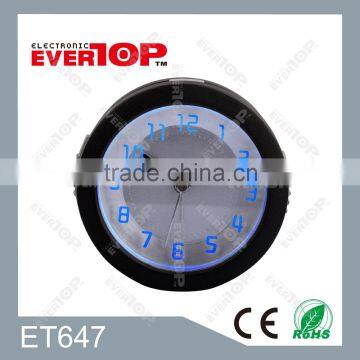 ROUND QUARTZ TABEL ALARM CLOCK WITH LIGHT SENSOR ET647