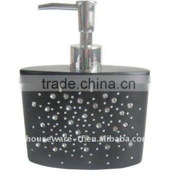 Polyresin bathroom liquid soap dispenser