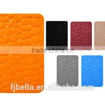 Luxury Memory Foam Plain Color Super Soft Stone Pebble Bathroom Floor Bath Mat