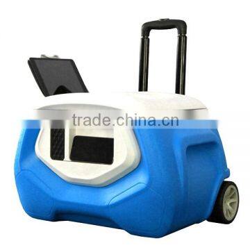 Popular Big Capacity Music Cooler Box Bluetooth Speaker Ice Cooler with Wheels                        
                                                Quality Choice