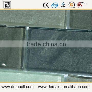 Gray White Black Strip Shape Cube Glass Mosaic Tile for Living Room Hallway Interior Wall Decoration photo-2