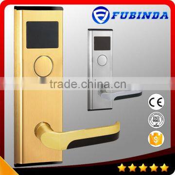 CE certificate 304 stainless steel rfid card security electric handle safe digital smart keyless hotel door lock system                        
                                                Quality Choice