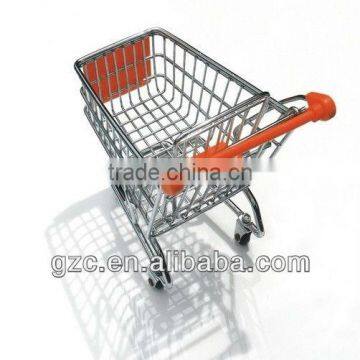 Asian Type Supermarket Shopping Cart Metal Shopping Trolley