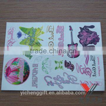 Skin Safe Temporary Cartoon Rose Black Tattoo Sticker for Body Art