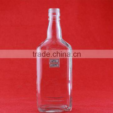 New design glass 500ml bottle boston round bottle bullet shape liquor bottle