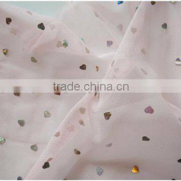 2015 New Design Textiles & Apparel Wholesale Sequins Mesh Fabric photo-2