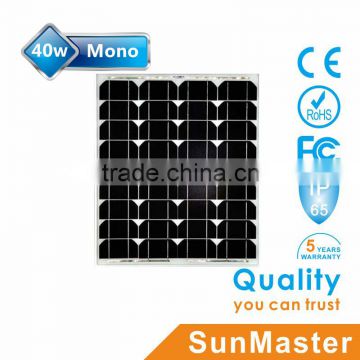 SunMaster 40w Mono Solar Panel SM40M