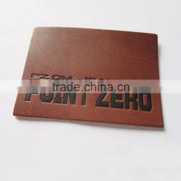 Custom Brand Logo Sew on Leather Patches with Print Debossed Logo for Denim