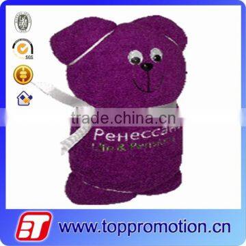 promotion cotton compress cake towel cotton bear shape towel