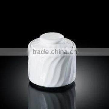 H3060 fengxi factory huaxing oem emboss sugar bowl white porcelain