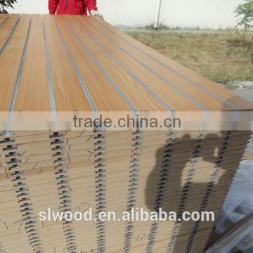 melamine MDF groove boards with 1220*2440mm E2 grade