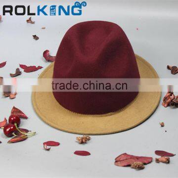 100% Wool Felt Hat joint color fedora hat fedoras